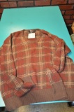 Ralph Lauren 52%cotton/39%linen/9%silk Brown and red knitted sweater