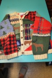 Robert Scott Ltd. 55%Ramie/45%Cotton Hand knitted Christmas Sweater