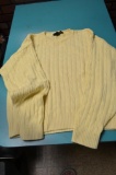 Brooks Brothers Cotton yellow knitted sweater