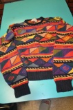 The Regiment shops of Colorado hand knitted 55%Linen/45%Cotton colorful shapes