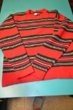 Tommy Hilfiger 80%Wool/20%Cotton red striped knitted sweater