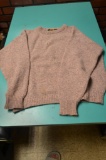 Eddie Bauer 85%Wool/15%Nylon Gray and Pink knitted Sweater