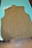 Ralph Lauren Wool hand knitted Green sweater vest