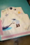 Ralph Lauren Hand knitted Cotton sailing Sweater Vest