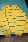 Ralph Lauren Cotton hand knitted Yellow and Green Sweater