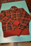 Ralph Lauren Wool Hand knitted burgundy Christmas looking sweater
