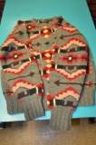 Ralph Lauren Hand knitted Wool Western Style Gray sweater