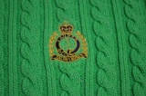 Ralph Lauren Cotton hand knitted Green sweater with emblem