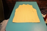 Eddie Bauer Cotton hand knitted yellow sweater vest