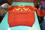 Ralph Lauren Wool Hand Knitted Red Christmas Sweater