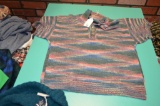 Vintage colorful hand knitted sweater