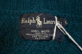 Ralph Lauren Wool Hand Knitted Green Sweater Vest