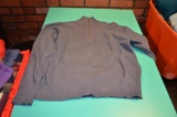 Ralph Lauren Cotton knitted blue half zip sweater