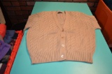 Ralph Lauren hand knitted brown button up casual sweater