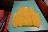 Hand made by Nona Long Yellow knitted sweater