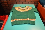 Susan Bristol Wool hand knitted Christmas sweater