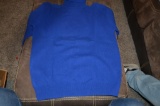 Ralph Lauren Wool Hand Knitted Blue turtleneck sweater