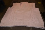 Hand knitted pink sweater vest