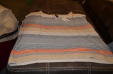 Chaps 55%Linen/45%Cotton striped no sleeves knitted shirt