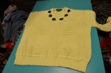 Ralph Lauren cotton hand knitted yellow golf sweater