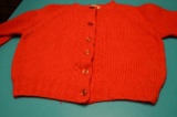 Hand Knitted by Nona Long Red Sweater