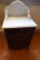 Antique nightstand with marble top 20 in. x 17 in. x 24 in.