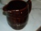 Brown stoneware pitcher