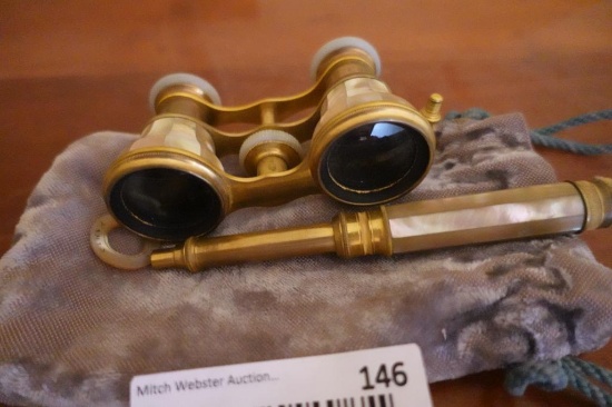 Vintage Brass Opera Glasses