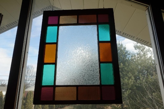 35 in. x 28 in. Stain Glass Window