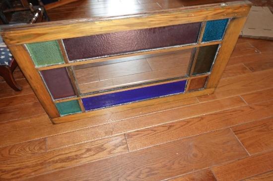 20 in. x 35 in. Stained Glass Window As Pictured