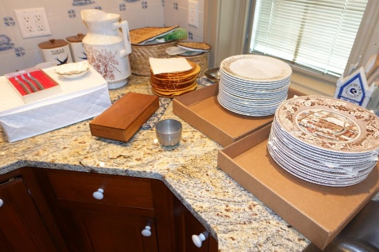 Quantity of Glassware & Dishes to Left of the Sink