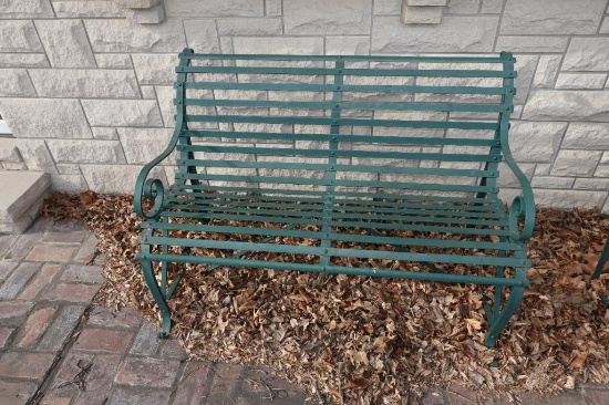 4 ft. Wrought Iron Park Bench