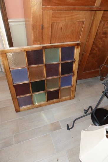 30 in. x 30 in. Square Stain Glass Window