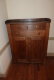 58 in. tall x 43 in. wide Antique Wooden Jelly Cupboard