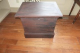 Primitive Wooden Box With Flip top Lid 22 in. wide