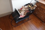 Antique Push Style Baby Sleigh with Contents