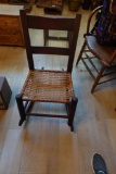 Antique Rocking Chair with Rope Seat