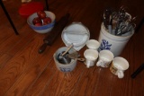 Vintage Kitchen items to include Crocks & Pyrex