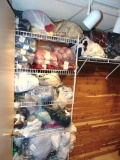 Contents of downstairs closet to include large amount of yarn