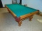 Olhausen 7.5 ft. x 4 ft. Modern pool table, includes billiard items as pictured, light above the