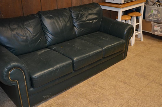 Green Leather Style Couch