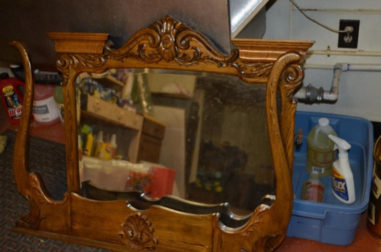 Antique mirror & frame as pictured