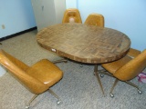 Vintage kitchen table & vinyl chairs