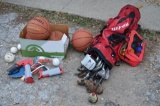 Sporting goods to include basketballs & golf clubs