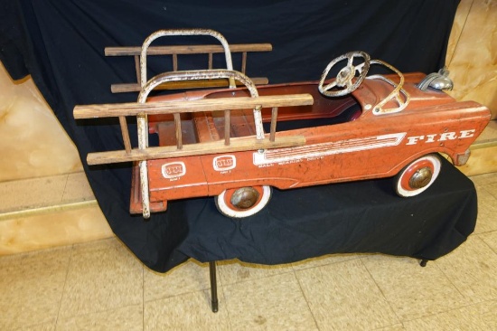 Vintage Firetruck Pedal Car