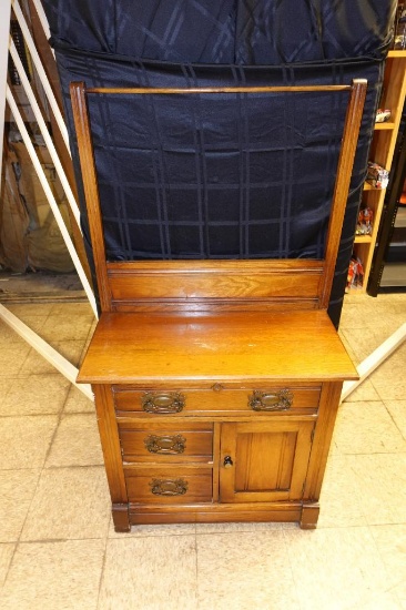 Antique Dry Sink With Towel Drawer