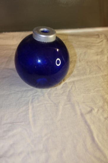 5 in. tall Cobalt Blue round plain lightning rod ball