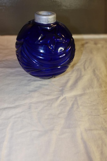 5 1/8 in. Tall Moons & Stars Cobalt Blue Lightning Rod Ball