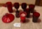 LOT OF RED & RUBY RED GLASS PCS