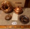 LOT OF 4 - COPPER MOLD, TEAPOT, PLATE & MORE